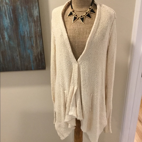 Free People Sweaters - FREE PEOPLE cascading cotton sweater cardigan